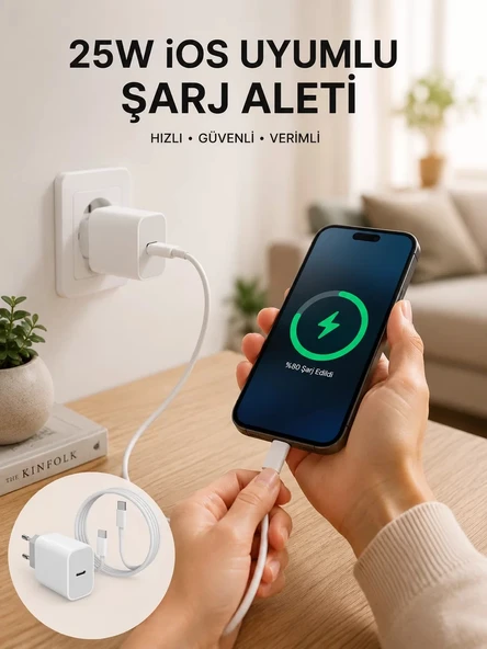 Nevamel® Type-C Hızlı Şarj Özellikli Cihazı USB-C Kablo Dahil ürün görseli 1