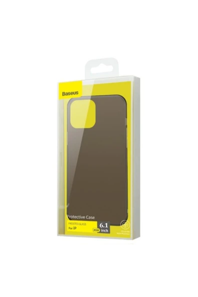 IVOOMİ Baseus Frosted Serisi iPhone 12 iPhone 12 Pro 6.1 Kenarları Silikon Çerçeveli Buzlu Cam Kılıf ürün görseli 1