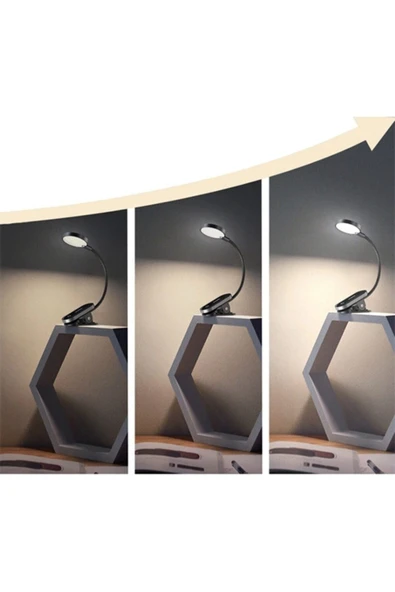 Baseus Baseus Comfort Reading Mini Klipsli Led Masa Lambası Siyah - Resim 6