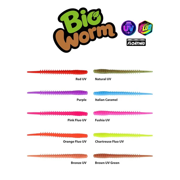 Fujin Bio Worm 6cm Floating Kokulu LRF Silikon Yem ürün görseli 1