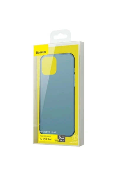 IVOOMİ Baseus Frosted Serisi iPhone 12 iPhone 12 Pro 6.1 Kenarları Silikon Çerçeveli Buzlu Cam Kılıf ürün görseli 1
