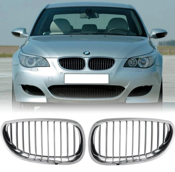 Bmw 5 Serisi E60 2004-2009 Ön Panjur Krom Set 51137065701/02 ürün görseli 1