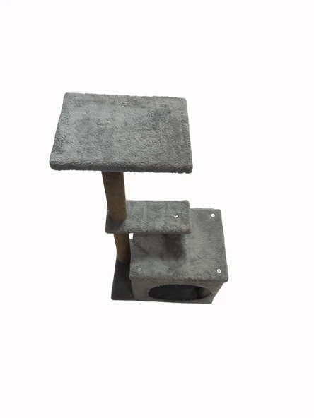 3A KEDİ TIRMALAMA 2 KAT GRİ - Resim 5