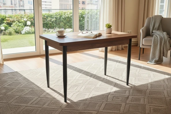 EFE MOBİLYA T-6034 KEMENÇE 70X120 MDF 4-6 KİŞİLİK MUTFAK MASASI ürün görseli 1