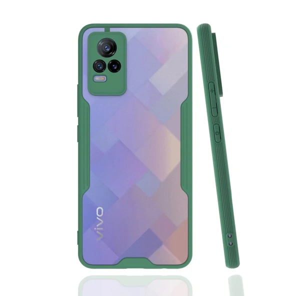 Vivo V21e Kılıf Platin Silikon - Yeşil ürün görseli 1