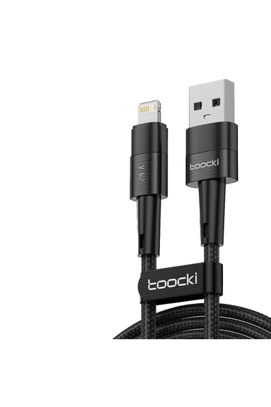 Toocki TQ-X08 1M 2.4A Hasırlı Usb to Lightning PD Hızlı Şarj Kablosu ürün görseli 1