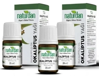 Saf(1.Kalite) Okaliptus Yağı(Eucalyptus Oil) yağı 20 ml 3 lü set ürün görseli 1