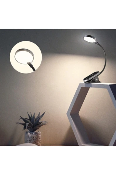 Baseus Baseus Comfort Reading Mini Klipsli Led Masa Lambası Siyah - Resim 7