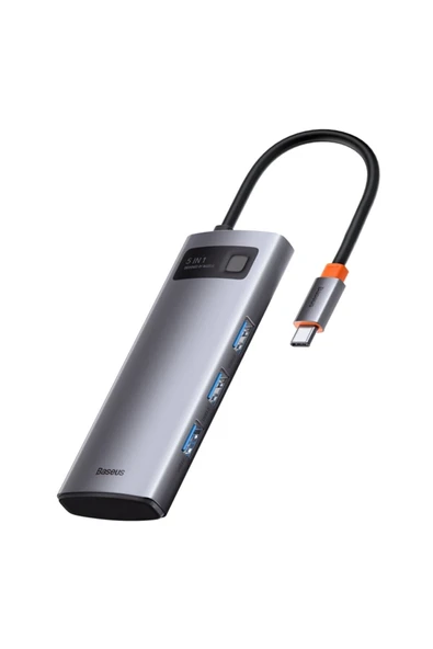 Baseus Metal Gleam 5in1 Multifonksiyonel Hub Dock Station ürün görseli 1
