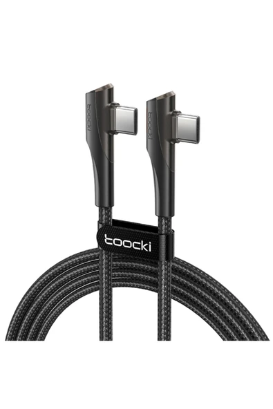 Toocki 100W L Tipi Type-C To Type-C Ultra Hızlı Şarj Kablosu - Örgülü & Oyuncular için Tasarlanmış ürün görseli 1