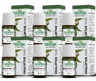 Saf(1.Kalite) Okaliptus Yağı(Eucalyptus Oil) yağı 20 ml 6 lü set ürün görseli 1