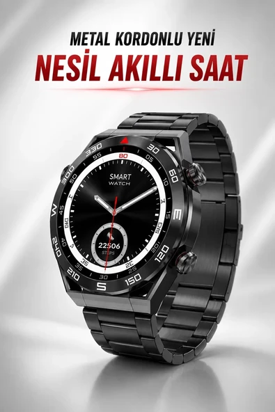 Nevamel® Akıllı Saat Yeni Nesil Bluetooth Bağlantılı Uyku ve Sağlık Takibi NFC ve GPS ürün görseli 1