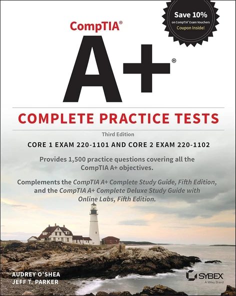 CompTIA A+ Complete Practice Tests: Core 1 Exam 220-1101 and Core 2 Exam 220-1102 3rd edition O'Shea Parker ürün görseli 1