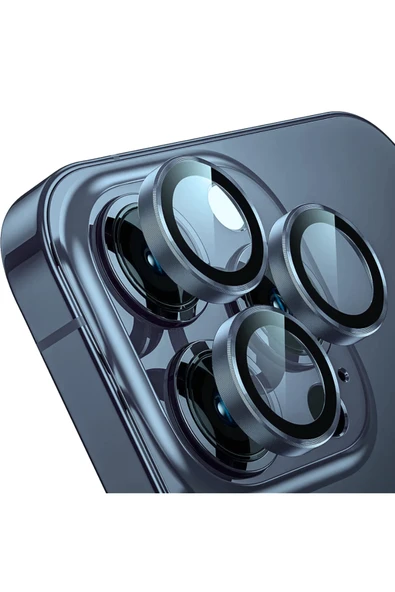 IVOOMİ iPhone 15 Pro Max / 15 Pro Uyumlu Premium Safir Kamera Lens Koruyucu Temperli Cam ürün görseli 1