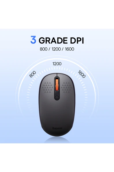Baseus Baseus Mouse Bluetooth Wireless Computer 1600dpi Silent Mouse With 2.4ghz Usb Nano Receiver For P... - Resim 3