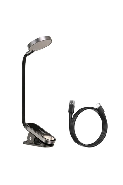 Baseus Baseus Comfort Reading Mini Klipsli Led Masa Lambası Siyah ürün görseli 1
