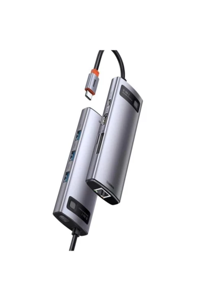 Baseus Metal Gleam Series 8in1 Type C Çevirici Cahub-cv0g ürün görseli 1