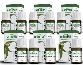 Saf(1.Kalite) Okaliptus Yağı(Eucalyptus Oil) yağı 20 ml 9 lü set ürün görseli 1