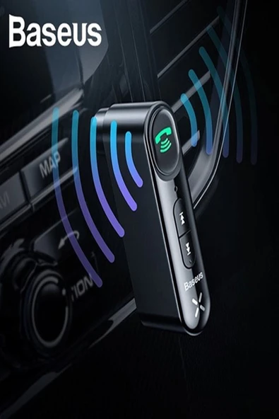 Baseus Qiyin Wxqy Wireless Bluetooth 5.0 3.5mm Jack Aux Araç Ses Aktarım Kiti Orjinal ürün görseli 1