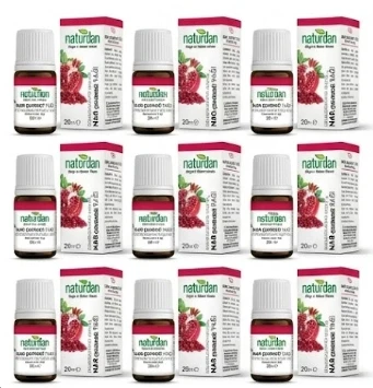 Saf(1.Kalite) Nar Çekirdeği(Pomegranate Seed Oil) yağı 20 ml 9 lü set ürün görseli 1