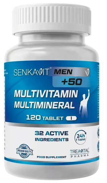 Senkavit Mens Multivitamin ve Mineral Complex +50 Yaş 120 Tablet ürün görseli 1