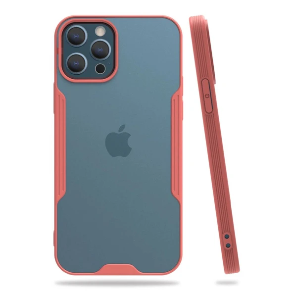 Apple İphone 12 Pro Max Kılıf Platin Silikon - Pembe ürün görseli 1