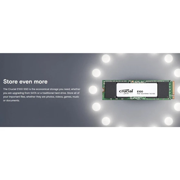 Crucial E100 CT480E100SSD8 PCI-Express 4.0 480 GB M.2 SSD - Resim 5