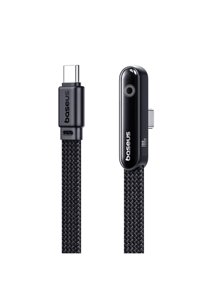 BASEUSONLINE Mvp3 Yatay Type-C To Type-C 100W Hızlı Şarj Kablosu 1m - L Tipi Oyuncu Şarj Kablosu ürün görseli 1