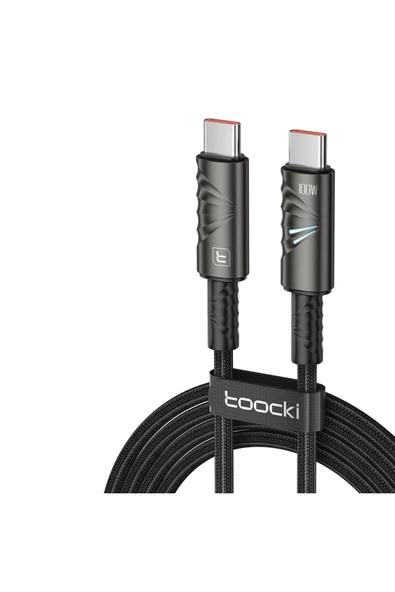 Toocki USB Tip C Typc C Kablo 100W Hızlı Şarj iPhone 15 Pro Max MacBook Huawei Xiaomi Uyumlu ürün görseli 1