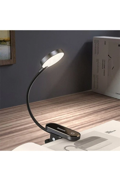 Baseus Baseus Comfort Reading Mini Klipsli Led Masa Lambası Siyah - Resim 3
