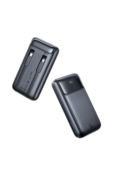 Mcdodo MC-0231 10000 MAH 33W GÖSTERGELİ ÇİFT KABLOLU POWERBANK SİYAH ürün görseli 1