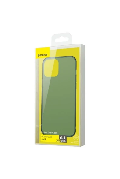 IVOOMİ Baseus Frosted Serisi iPhone 12 iPhone 12 Pro 6.1 Kenarları Silikon Çerçeveli Buzlu Cam Kılıf ürün görseli 1