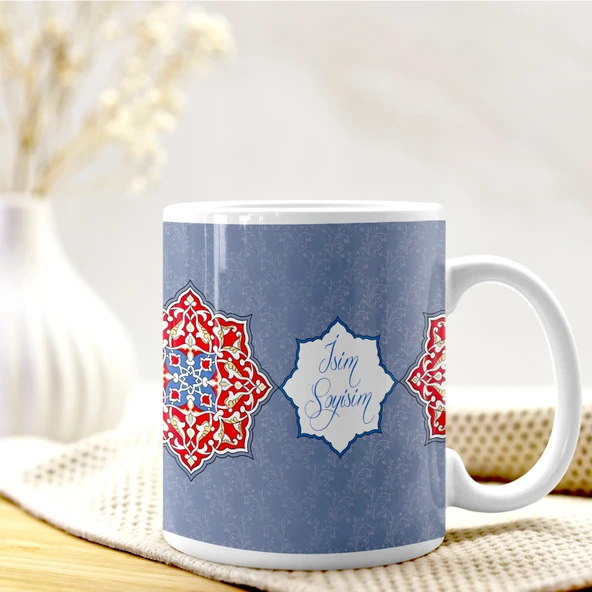 Baskılı Kupa Bardak - İsme Özel 01 Selçuklu Motifli ürün görseli 1