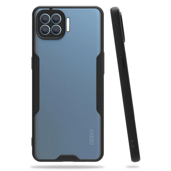 Oppo Reno 4 Lite Kılıf Platin Silikon - Siyah ürün görseli 1