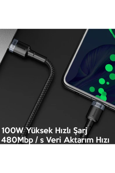 Baseus Baseus Cafule Pd2.0 100w Flash Şarj Usb Type-c Kablo (20v 5a) 2 Metre ürün görseli 1