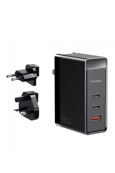 Mcdodo Ch-8101 100w Gan 3xport Hızlı Şarj Adaptörü Eu Uk Giriş ürün görseli 1
