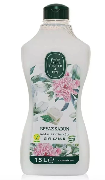 Eyüp Sabri Tuncer Doğal Zeytinyağlı Sıvı Beyaz Sabun 1.5 lt ürün görseli 1