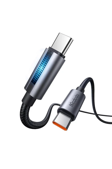 Mcdodo CA-5740 PD 100 W TYPE-C TO TYPE-C HIZLI ŞARJ KAP 1.2M-SİYAH ürün görseli 1