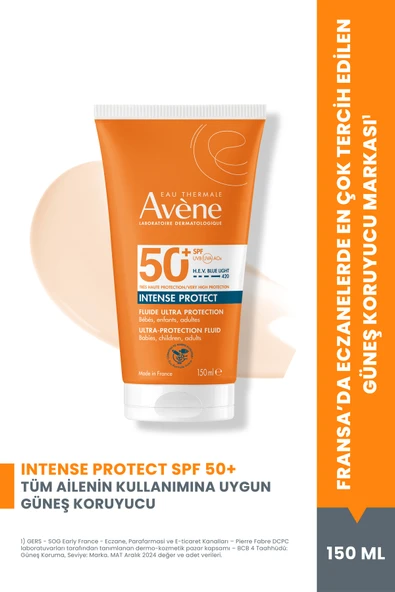 Avene Intense Protect Ultra Water Resistant Fluide SPF50+ 150 ml ürün görseli 1