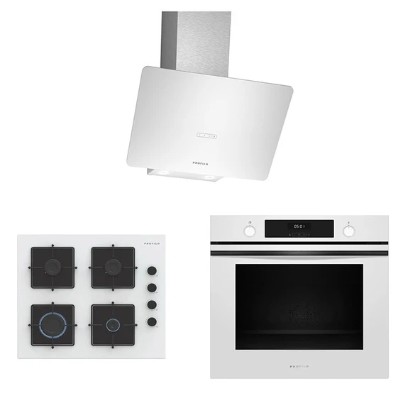PROFİLO TREND ANKASTRE SET BEYAZ ( FXSA243B+OE36K2P10D+DVK6J429) ürün görseli 1