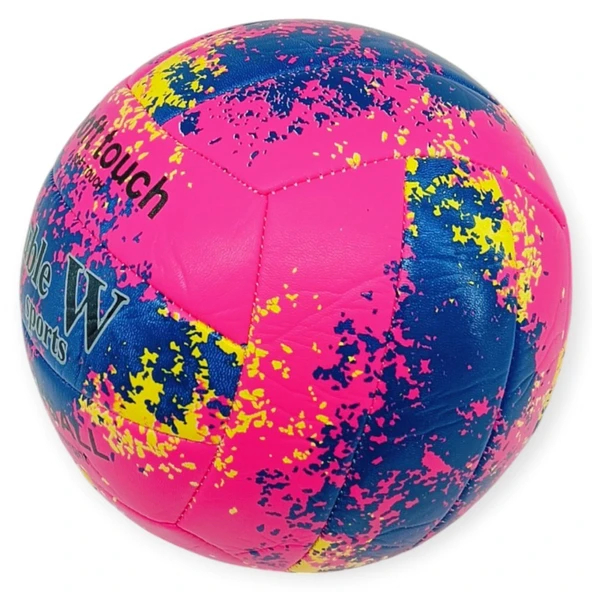 Voleybol Topu Splash Desenli Soft Touch Dikişli 280 gr - Pembe ürün görseli 1