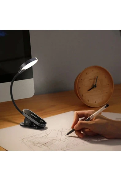 Baseus Baseus Comfort Reading Mini Klipsli Led Masa Lambası Siyah - Resim 4