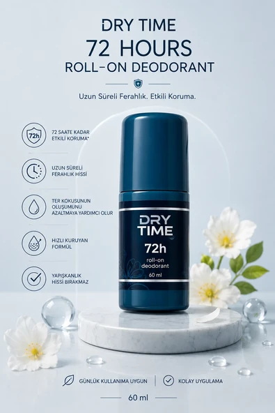 DRY TIME 72 HOURS ROLL-ON 60ml - Resim 2