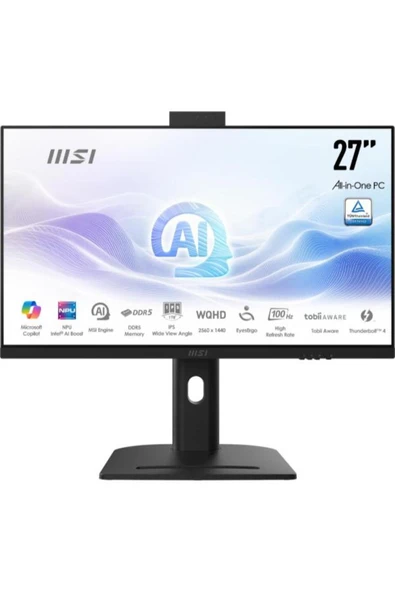 MSI MODERN AM273QP AI 1UM-419XEU 27 WQHD 16:9 (2560X1440) ULTRA 7 155H 16GB DDR5 1TB SSD FDOS SIYAH ürün görseli 1