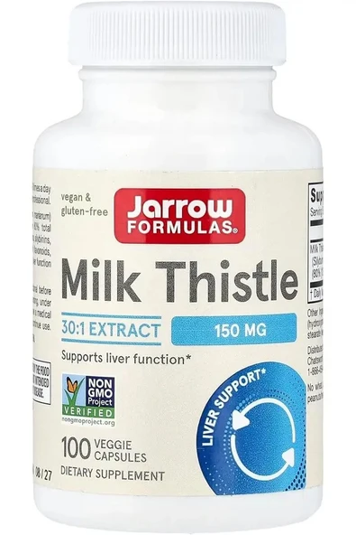 Jarrow Devedikeni Ekstresi 150 mg 100 Vegan Kapsül Silymarin Takviyesi ürün görseli 1