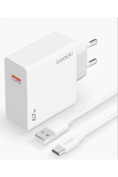 Toocki 67W USB Süper Hızlı Şarj Güç Adaptörü 6A Tip-C Kablo Hızlı Şarj Xiaomi Samsung Macbook Uyumlu ürün görseli 1