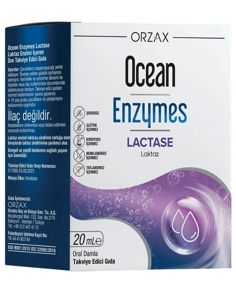 Ocean Enzymes Lactase Damla 20 ml ürün görseli 1
