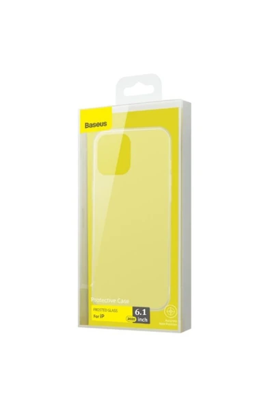 IVOOMİ Baseus Frosted Serisi iPhone 12 iPhone 12 Pro 6.1 Kenarları Silikon Çerçeveli Buzlu Cam Kılıf ürün görseli 1