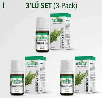 Saf(1.Kalite) Biberiye yağı 20 ml 3 lü set ürün görseli 1