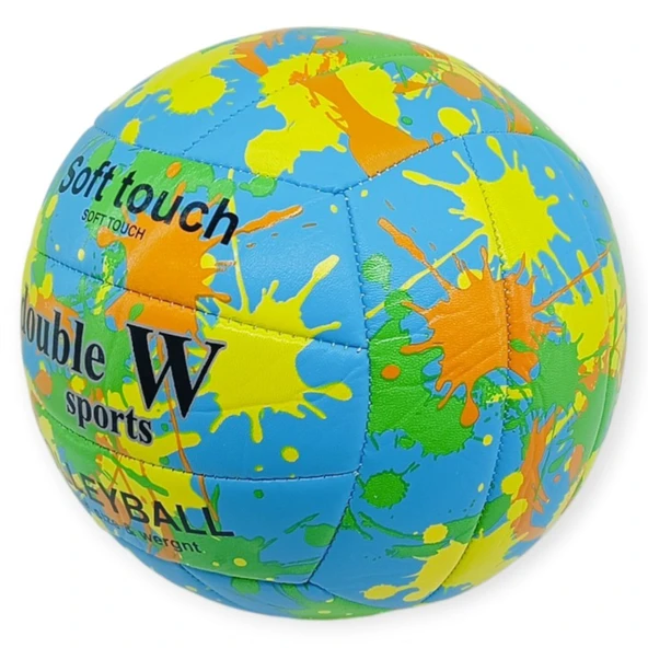 Voleybol Topu Sprey Desenli Soft Touch Dikişli 280 gr - Mavi ürün görseli 1